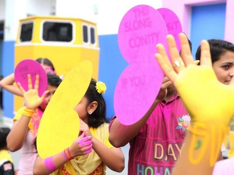 Rainbow Holi Frenzy College Event