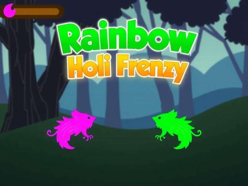 Rainbow Holi Frenzy Game Screenshot
